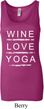 Wine Love Yoga Ladies Longer Length Tank Top