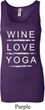 Wine Love Yoga Ladies Longer Length Tank Top