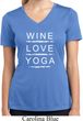 Wine Love Yoga Ladies Moisture Wicking V-neck Shirt