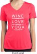 Wine Love Yoga Ladies Moisture Wicking V-neck Shirt