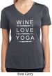 Wine Love Yoga Ladies Moisture Wicking V-neck Shirt