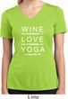 Wine Love Yoga Ladies Moisture Wicking V-neck Shirt