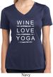 Wine Love Yoga Ladies Moisture Wicking V-neck Shirt
