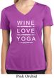 Wine Love Yoga Ladies Moisture Wicking V-neck Shirt