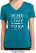 Wine Love Yoga Ladies Moisture Wicking V-neck Shirt