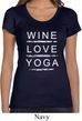 Wine Love Yoga Ladies Scoop Neck Shirt
