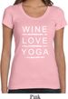 Wine Love Yoga Ladies Scoop Neck Shirt