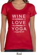 Wine Love Yoga Ladies Scoop Neck Shirt