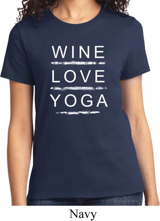 Wine Love Yoga Ladies Shirt