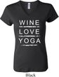 Wine Love Yoga Ladies V-neck Shirt