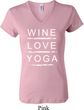 Wine Love Yoga Ladies V-neck Shirt