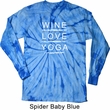 Wine Love Yoga Long Sleeve Tie Dye Shirt