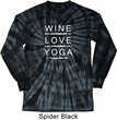 Wine Love Yoga Long Sleeve Tie Dye Shirt