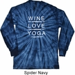 Wine Love Yoga Long Sleeve Tie Dye Shirt