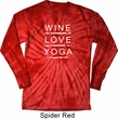 Wine Love Yoga Long Sleeve Tie Dye Shirt