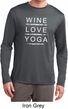 Wine Love Yoga Mens Dry Wicking Long Sleeve Shirt