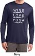 Wine Love Yoga Mens Dry Wicking Long Sleeve Shirt