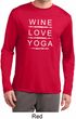 Wine Love Yoga Mens Dry Wicking Long Sleeve Shirt