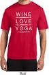 Wine Love Yoga Mens Moisture Wicking Shirt