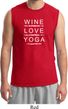 Wine Love Yoga Mens Muscle Shirt