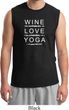 Wine Love Yoga Mens Muscle Shirt