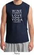 Wine Love Yoga Mens Muscle Shirt