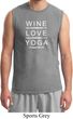 Wine Love Yoga Mens Muscle Shirt