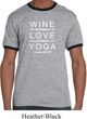 Wine Love Yoga Mens Ringer Shirt