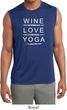 Wine Love Yoga Mens Sleeveless Moisture Wicking Shirt