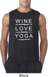 Wine Love Yoga Mens Sleeveless Shirt