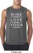 Wine Love Yoga Mens Sleeveless Shirt