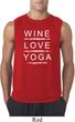 Wine Love Yoga Mens Sleeveless Shirt