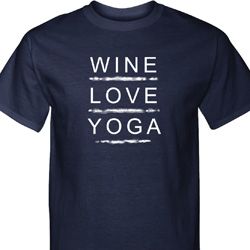 Wine Love Yoga Mens Tall Shirt