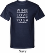 Wine Love Yoga Mens Tall Shirt