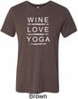 Wine Love Yoga Mens Tri Blend Crewneck Shirt