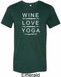 Wine Love Yoga Mens Tri Blend Crewneck Shirt
