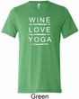 Wine Love Yoga Mens Tri Blend Crewneck Shirt