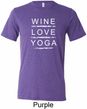 Wine Love Yoga Mens Tri Blend Crewneck Shirt