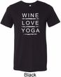 Wine Love Yoga Mens Tri Blend Crewneck Shirt
