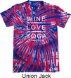 Wine Love Yoga Patriotic Tie Dye Shirt