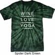 Wine Love Yoga Spider Tie Dye Shirt
