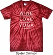 Wine Love Yoga Spider Tie Dye Shirt