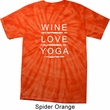 Wine Love Yoga Spider Tie Dye Shirt