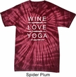 Wine Love Yoga Spider Tie Dye Shirt