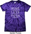 Wine Love Yoga Spider Tie Dye Shirt