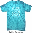 Wine Love Yoga Spider Tie Dye Shirt