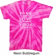 Wine Love Yoga Twist Tie Dye Shirt