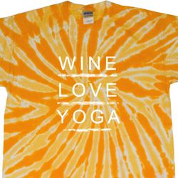 Wine Love Yoga Twist Tie Dye Shirt