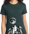 Wolves Howling at The Moon Bottom Print Ladies Shirt