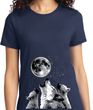 Wolves Howling at The Moon Bottom Print Ladies Shirt
